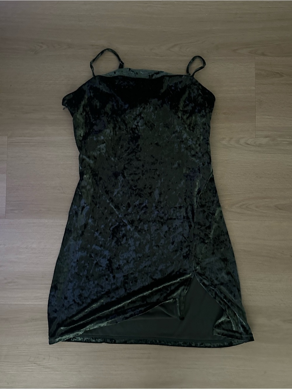 BuffBunny Black Crushed Velvet Mini Dress